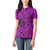 Hawaii Monk Seal and Dolphin Women Polo Shirt Polynesian Kakau Pattern Pink