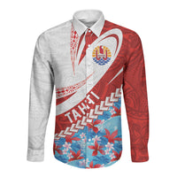 Personalized Tahiti Surfing 2026 Long Sleeve Button Shirt Marquesan Tattoo-Sporty Style LT03 Unisex Multicolor - Polynesian Pride