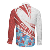 Personalized Tahiti Surfing 2026 Long Sleeve Button Shirt Marquesan Tattoo-Sporty Style LT03 - Polynesian Pride