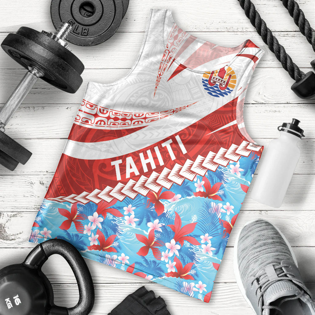 Personalized Tahiti Surfing 2026 Men Tank Top Marquesan Tattoo-Sporty Style LT03 - Polynesian Pride