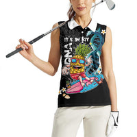 Hawaii Pineapple Surfing Women Sleeveless Polo Shirt It's in My DNA - Kakau and Polynesian Pattern LT03 - Polynesian Pride