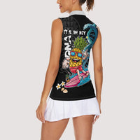 Hawaii Pineapple Surfing Women Sleeveless Polo Shirt It's in My DNA - Kakau and Polynesian Pattern LT03 - Polynesian Pride