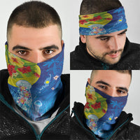 Palau Neck Gaiter Jellyfish with Coral Reefs Ocean Vibe and Tapa Pattern LT03 - Polynesian Pride