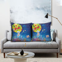 Palau Pillow Cover Jellyfish with Coral Reefs Ocean Vibe and Tapa Pattern LT03 - Polynesian Pride