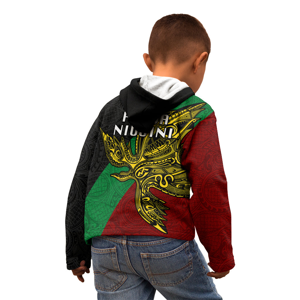 Papua New Guinea East New Britain Province Kid Hoodie PNG Birds Of Paradise Polynesian Arty Style LT03 - Polynesian Pride