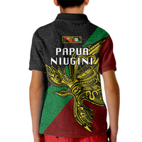 Papua New Guinea East New Britain Province Kid Polo Shirt PNG Birds Of Paradise Polynesian Arty Style LT03 - Polynesian Pride