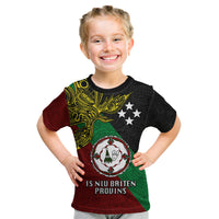 Papua New Guinea East New Britain Province Kid T Shirt PNG Birds Of Paradise Polynesian Arty Style LT03 Green - Polynesian Pride