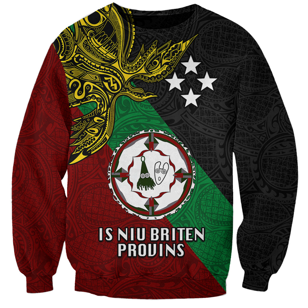 Papua New Guinea East New Britain Province Sweatshirt PNG Birds Of Paradise Polynesian Arty Style LT03 Unisex Green - Polynesian Pride