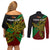 Custom Papua New Guinea East New Britain Province Couples Matching Off Shoulder Short Dress and Long Sleeve Button Shirts PNG Birds Of Paradise Polynesian Arty Style LT03 - Polynesian Pride