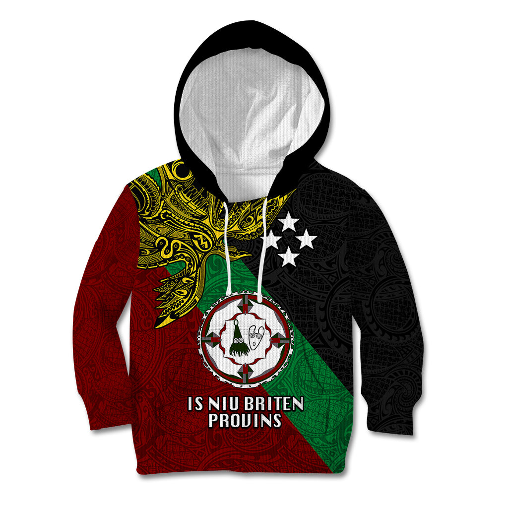 Custom Papua New Guinea East New Britain Province Kid Hoodie PNG Birds Of Paradise Polynesian Arty Style LT03 Green - Polynesian Pride