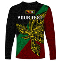 Custom Papua New Guinea East New Britain Province Long Sleeve Shirt PNG Birds Of Paradise Polynesian Arty Style LT03 - Polynesian Pride
