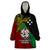 Custom Papua New Guinea East New Britain Province Wearable Blanket Hoodie PNG Birds Of Paradise Polynesian Arty Style LT03 One Size Green - Polynesian Pride