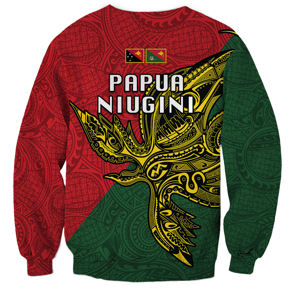 Papua New Guinea East Sepik Province Sweatshirt PNG Birds Of Paradise Polynesian Arty Style LT03 - Polynesian Pride