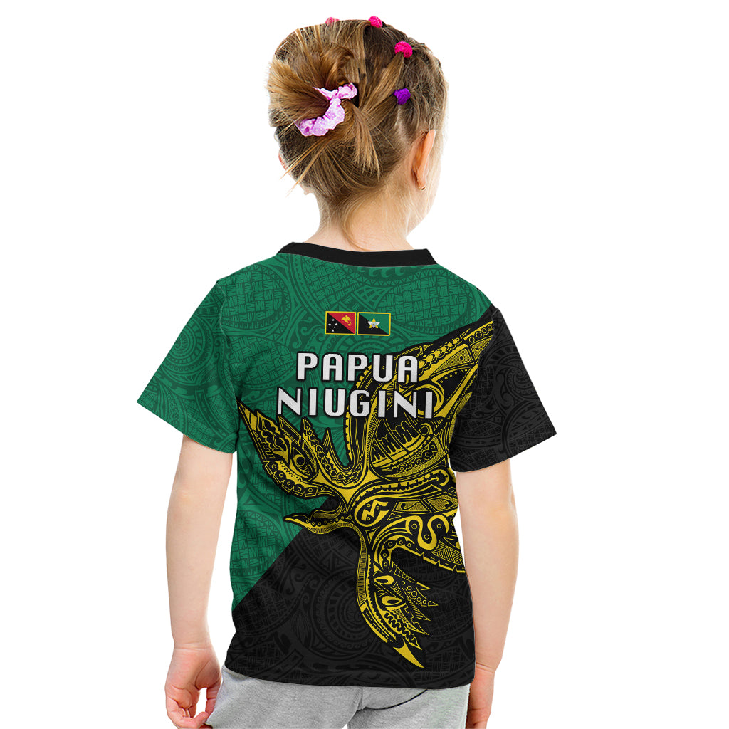 Papua New Guinea Enga Province Kid T Shirt PNG Birds Of Paradise Polynesian Arty Style LT03 - Polynesian Pride