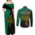 Custom Papua New Guinea Enga Province Couples Matching Off Shoulder Maxi Dress and Long Sleeve Button Shirts PNG Birds Of Paradise Polynesian Arty Style LT03 - Polynesian Pride