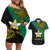 Custom Papua New Guinea Enga Province Couples Matching Off Shoulder Short Dress and Hawaiian Shirt PNG Birds Of Paradise Polynesian Arty Style LT03 Green - Polynesian Pride