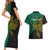 Custom Papua New Guinea Enga Province Couples Matching Short Sleeve Bodycon Dress and Hawaiian Shirt PNG Birds Of Paradise Polynesian Arty Style LT03 - Polynesian Pride