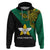 Custom Papua New Guinea Enga Province Hoodie PNG Birds Of Paradise Polynesian Arty Style LT03 Pullover Hoodie Green - Polynesian Pride