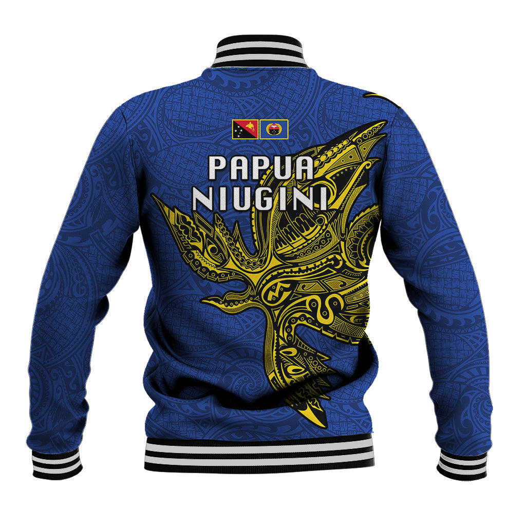 Papua New Guinea Gulf Province Baseball Jacket PNG Birds Of Paradise Polynesian Arty Style LT03 - Polynesian Pride