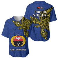 Papua New Guinea Gulf Province Baseball Jersey PNG Birds Of Paradise Polynesian Arty Style LT03 - Polynesian Pride