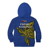 Papua New Guinea Gulf Province Kid Hoodie PNG Birds Of Paradise Polynesian Arty Style LT03 - Polynesian Pride