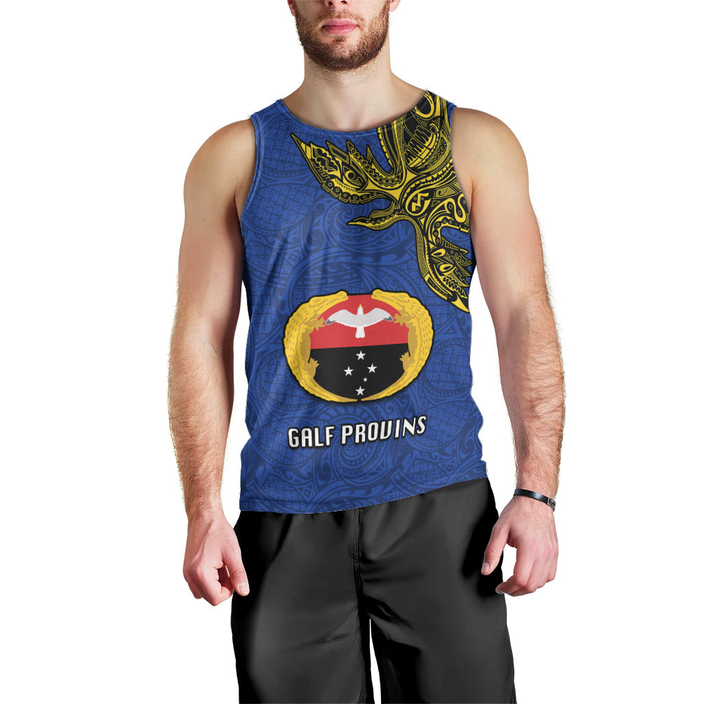 Papua New Guinea Gulf Province Men Tank Top PNG Birds Of Paradise Polynesian Arty Style LT03 - Polynesian Pride