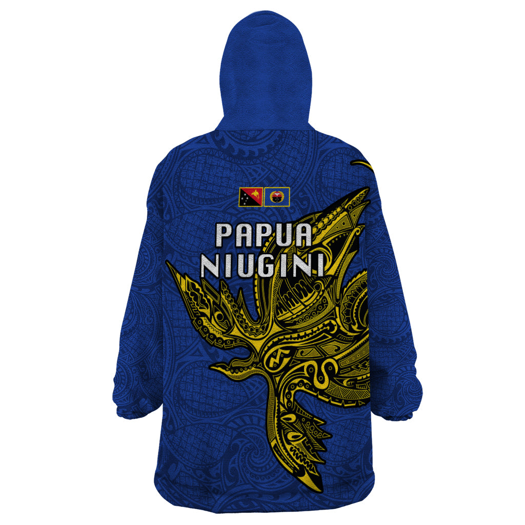 Papua New Guinea Gulf Province Wearable Blanket Hoodie PNG Birds Of Paradise Polynesian Arty Style LT03 - Polynesian Pride