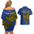 Custom Papua New Guinea Gulf Province Couples Matching Off Shoulder Short Dress and Hawaiian Shirt PNG Birds Of Paradise Polynesian Arty Style LT03 - Polynesian Pride