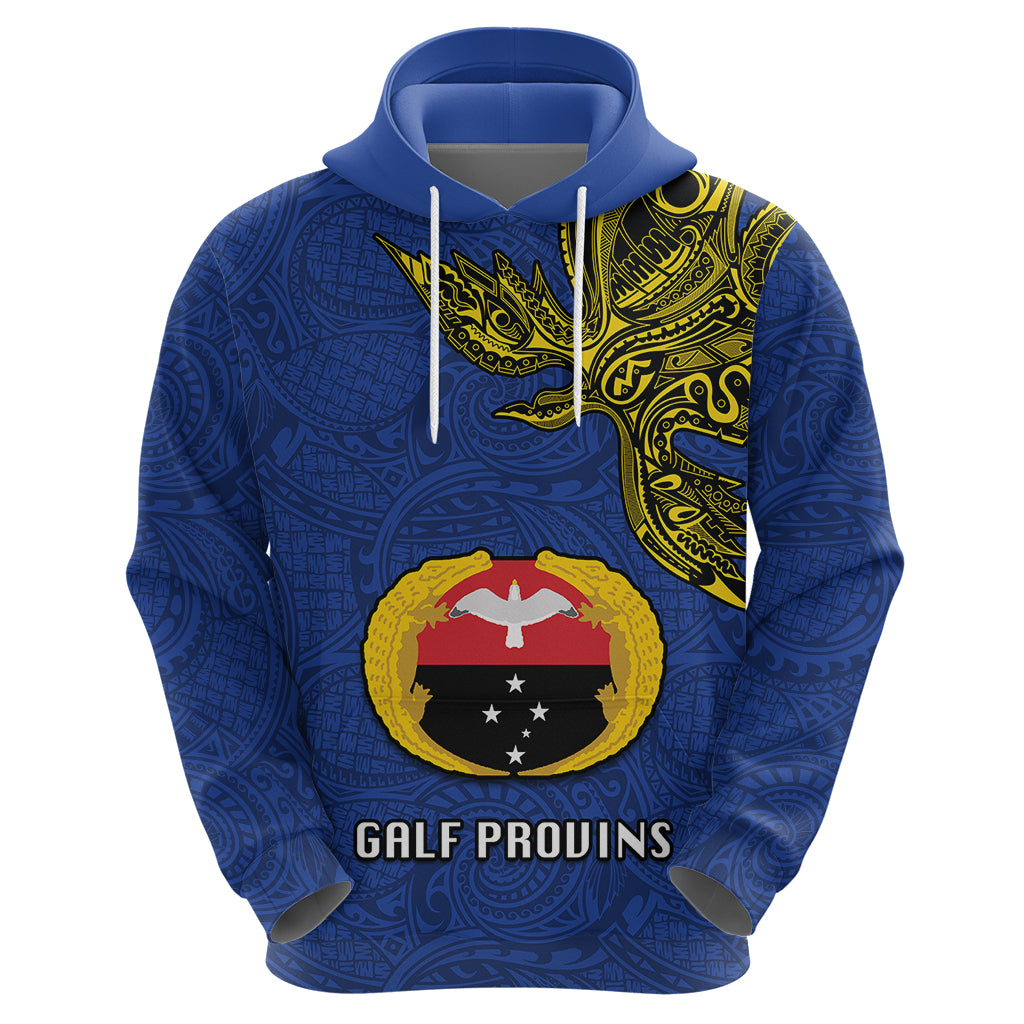 Custom Papua New Guinea Gulf Province Hoodie PNG Birds Of Paradise Polynesian Arty Style LT03 - Polynesian Pride