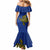 Custom Papua New Guinea Gulf Province Mermaid Dress PNG Birds Of Paradise Polynesian Arty Style LT03 - Polynesian Pride