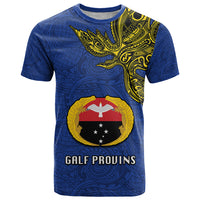 Custom Papua New Guinea Gulf Province T Shirt PNG Birds Of Paradise Polynesian Arty Style LT03 Blue - Polynesian Pride