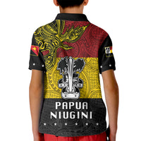 Papua New Guinea Madang Province Kid Polo Shirt PNG Birds Of Paradise Polynesian Arty Style LT03 - Polynesian Pride