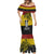 Papua New Guinea Madang Province Mermaid Dress PNG Birds Of Paradise Polynesian Arty Style LT03 - Polynesian Pride