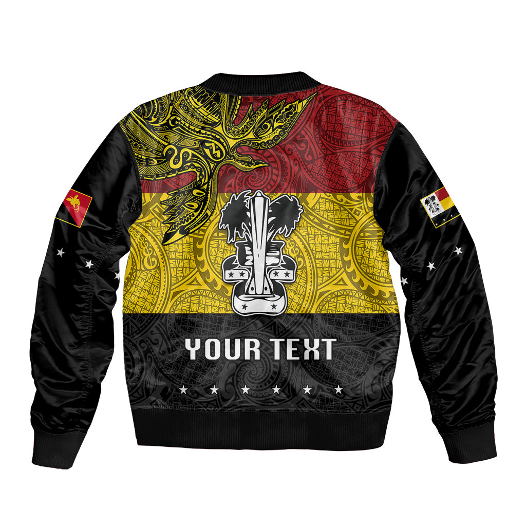Custom Papua New Guinea Madang Province Bomber Jacket PNG Birds Of Paradise Polynesian Arty Style LT03 - Polynesian Pride
