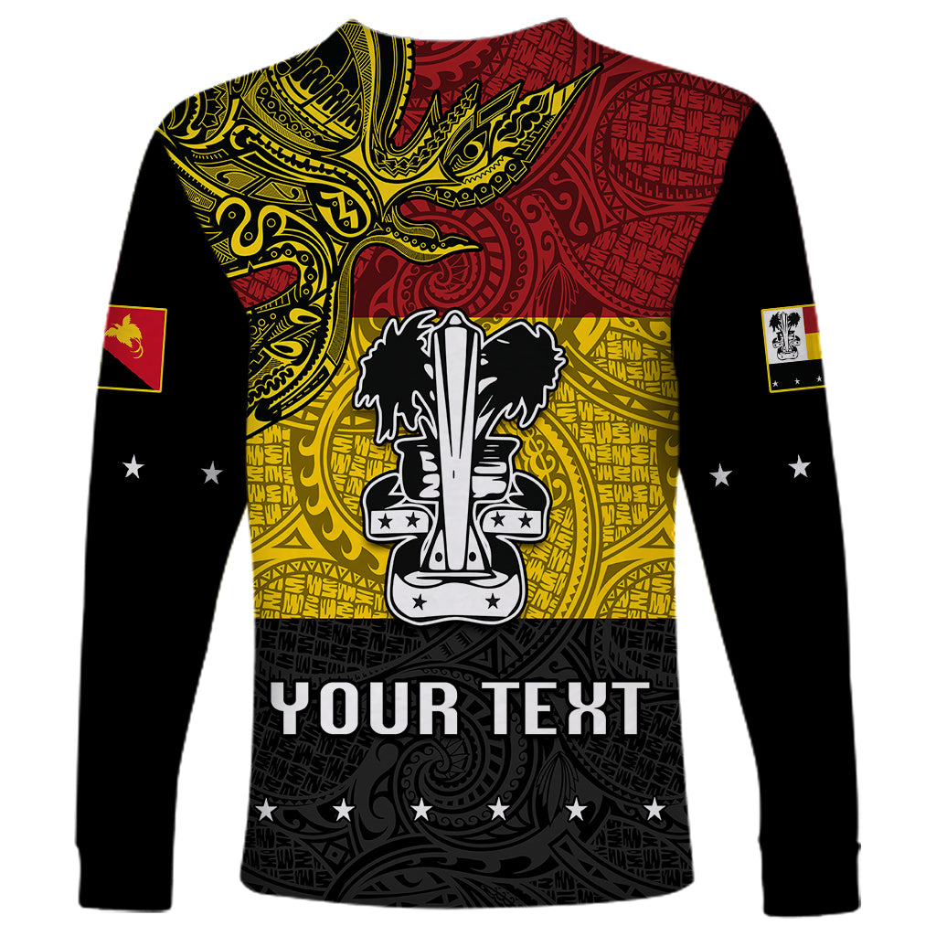 Custom Papua New Guinea Madang Province Long Sleeve Shirt PNG Birds Of Paradise Polynesian Arty Style LT03 - Polynesian Pride