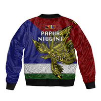 Papua New Guinea Milne Bay Province Bomber Jacket PNG Birds Of Paradise Polynesian Arty Style LT03 - Polynesian Pride