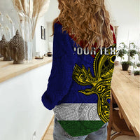 Custom Papua New Guinea Milne Bay Province Women Casual Shirt PNG Birds Of Paradise Polynesian Arty Style LT03 - Polynesian Pride