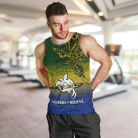 Papua New Guinea Morobe Province Men Tank Top PNG Birds Of Paradise Polynesian Arty Style LT03 - Polynesian Pride