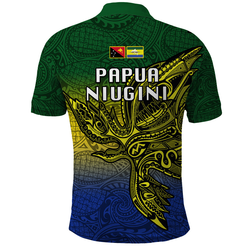 Papua New Guinea Morobe Province Polo Shirt PNG Birds Of Paradise Polynesian Arty Style LT03 - Polynesian Pride