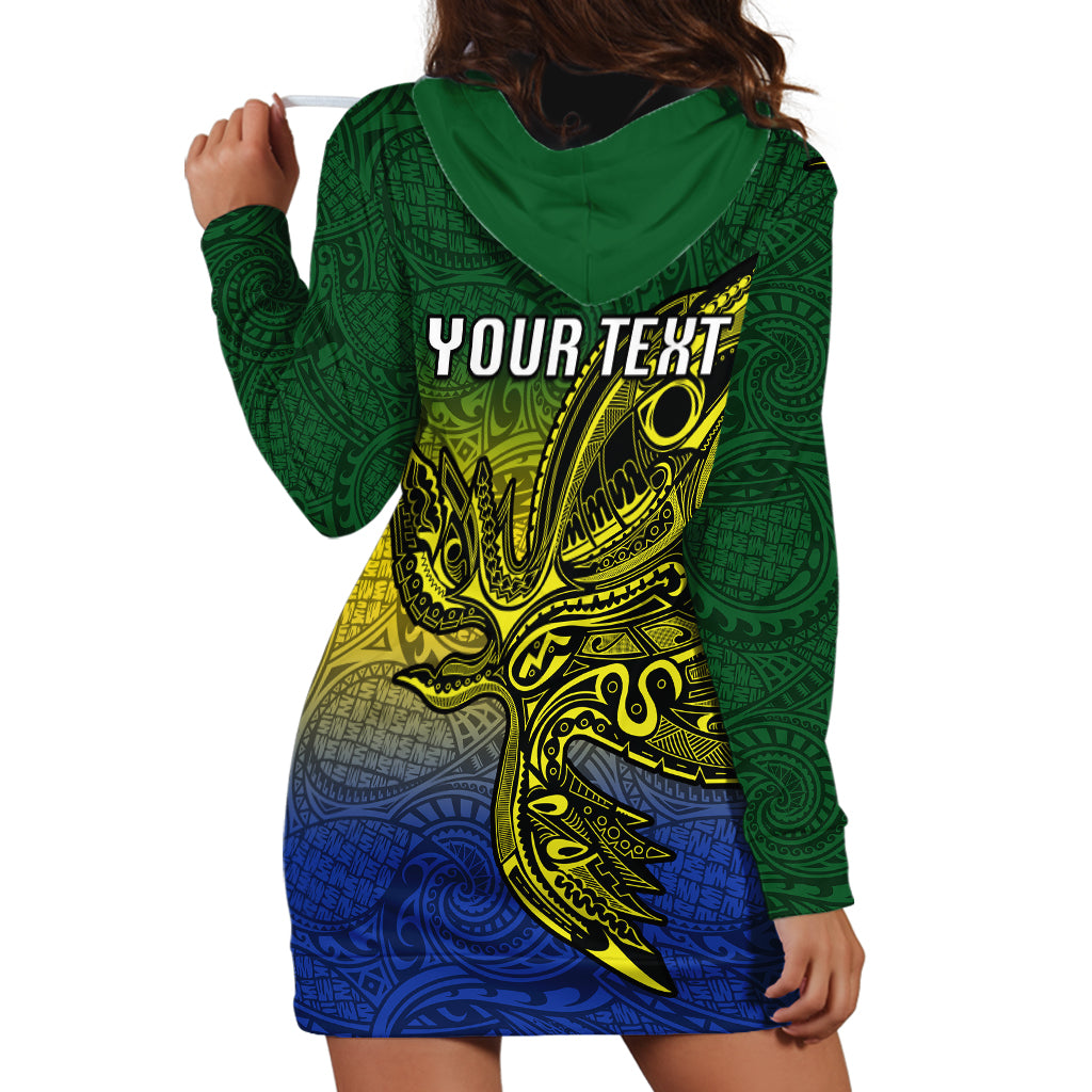 Custom Papua New Guinea Morobe Province Hoodie Dress PNG Birds Of Paradise Polynesian Arty Style LT03 - Polynesian Pride