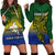 Custom Papua New Guinea Morobe Province Hoodie Dress PNG Birds Of Paradise Polynesian Arty Style LT03 - Polynesian Pride