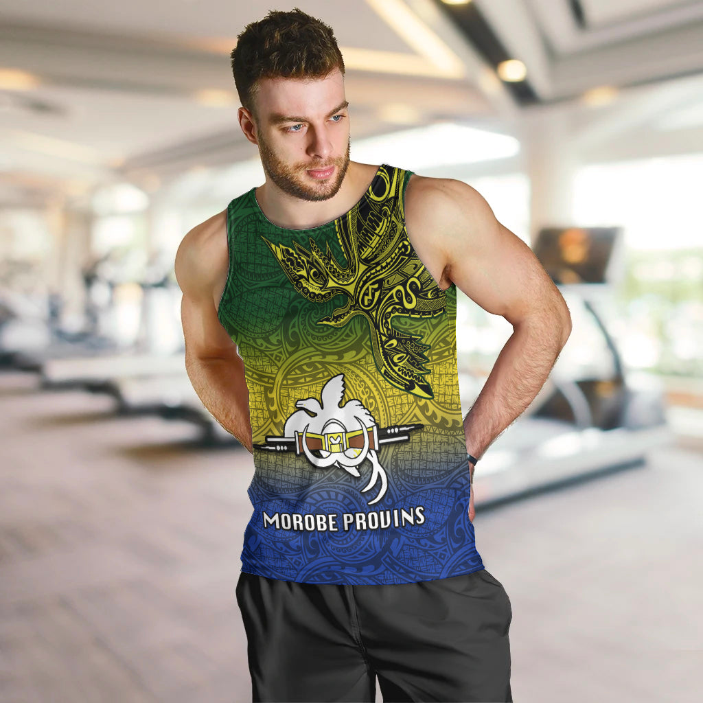 Custom Papua New Guinea Morobe Province Men Tank Top PNG Birds Of Paradise Polynesian Arty Style LT03 - Polynesian Pride
