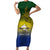 Custom Papua New Guinea Morobe Province Short Sleeve Bodycon Dress PNG Birds Of Paradise Polynesian Arty Style LT03 Long Dress Yellow - Polynesian Pride