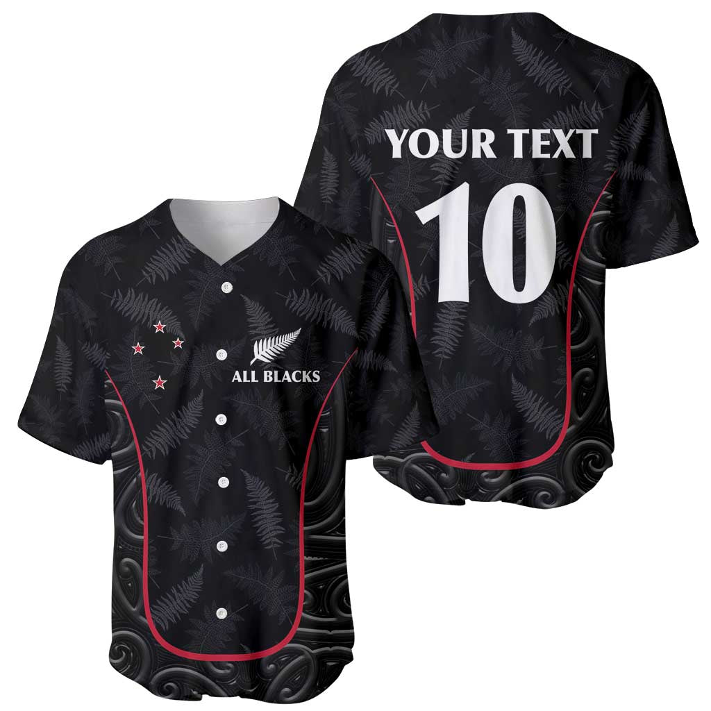 Custom New Zealand Rugby Baseball Jersey Maori All Black Championship 2024 and Silver Fern LT03 - Polynesian Pride