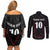 Custom New Zealand Rugby Couples Matching Off Shoulder Short Dress and Long Sleeve Button Shirt Maori All Black Championship 2024 and Silver Fern