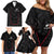 Custom New Zealand Rugby Family Matching Off Shoulder Short Dress and Hawaiian Shirt Maori All Black Championship 2024 and Silver Fern