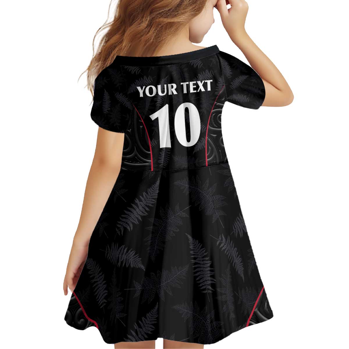 Custom New Zealand Rugby Kid Short Sleeve Dress Maori All Black Championship 2024 and Silver Fern