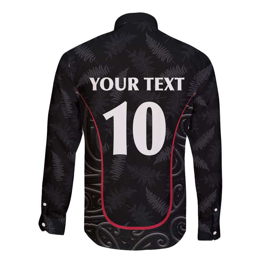 Custom New Zealand Rugby Long Sleeve Button Shirt Maori All Black Championship 2024 and Silver Fern LT03 - Polynesian Pride