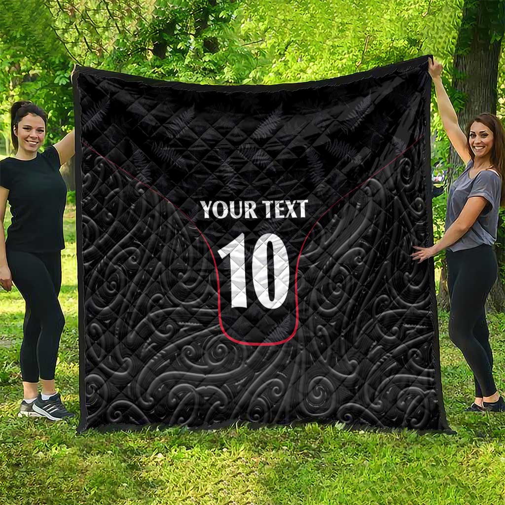 Custom New Zealand Rugby Quilt Maori All Black Championship 2024 and Silver Fern LT03 - Polynesian Pride