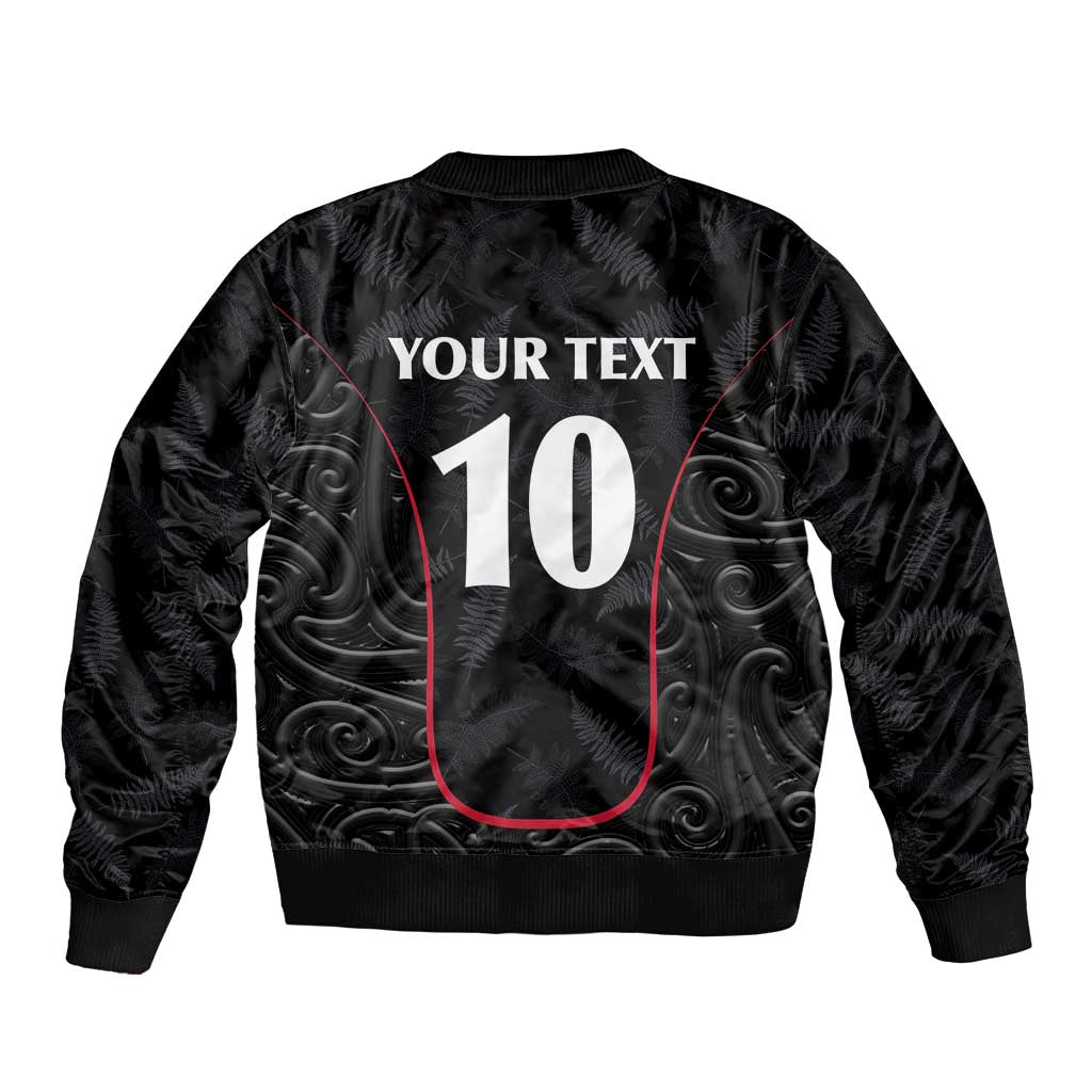 Custom New Zealand Rugby Sleeve Zip Bomber Jacket Maori All Black Championship 2024 and Silver Fern LT03 - Polynesian Pride